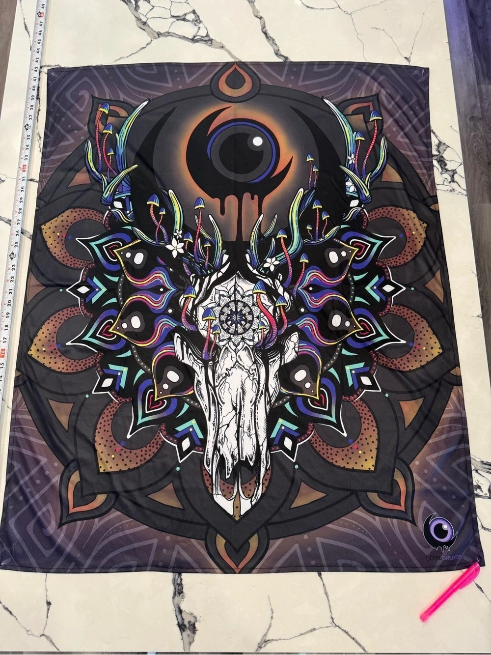 Liquid Dreams Art 43” UV-Reactive Psychedelic Tapestries – Multiple Designs